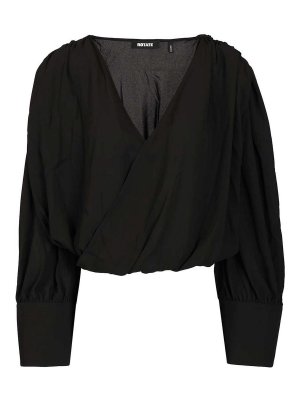 ROTATE Birger Christensen: Tops & Tank tops - Long Sleeve V-Neck Top
