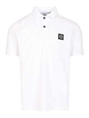STONE ISLAND: polo shirts - Cotton Short-Sleeved Polo Shirt