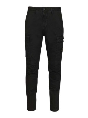 STONE ISLAND: Pantalones casual - Pantalón Casual - Negro