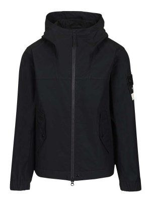 STONE ISLAND: casual jackets - Hooded Jacket In Stretch Organic Cotton Twill