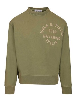 STONE ISLAND: maglia collo rotondo - Felpa girocollo in cotone organico