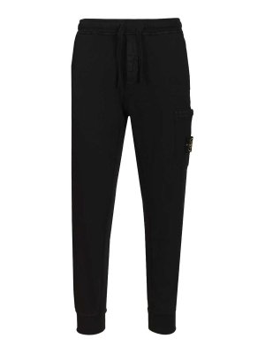 STONE ISLAND: Pantalones deportivos - Pantalones Deportivos - Negro