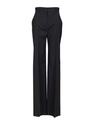 MAX MARA STUDIO: casual trousers - Pinstriped Wool Trousers