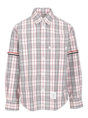 THOM BROWNE: shirts - Oversized Cotton Poplin Shirt