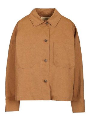 WEEKEND MAX MARA: blazers - Oversized Jacket In Cotton And Linen Mat