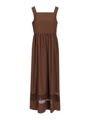WEEKEND MAX MARA: ニーレングスドレス - 膝丈ドレス - ブラウン
