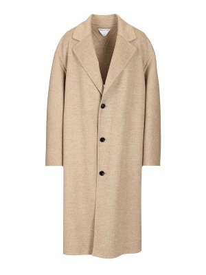 BOTTEGA VENETA: knee length coats - Wool And Cashmere Coat
