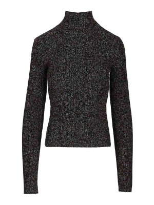 Max Mara: Cuellos altos y polos - Suéter Con Cuello Alto - Negro