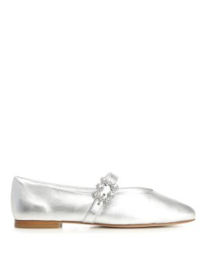 ROGER VIVIER: flat shoes - Efflorescence Leather Strap Ballet Flats