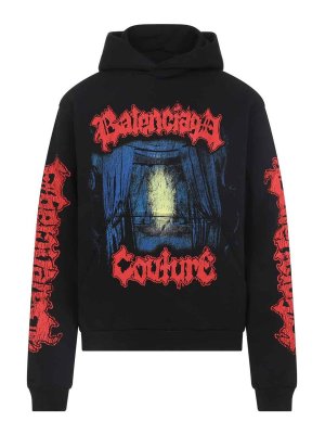 BALENCIAGA: Sudaderas y suéteres - Sudadera - Negro
