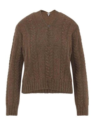 LOEWE: Pull col rond - Pull Col Rond - Marron