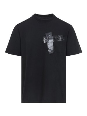 Maison Margiela: Camisetas - Camiseta - Negro
