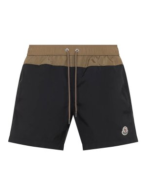 MONCLER: Shorts de bain - Short De Bain - Noir