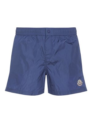 MONCLER: Shorts de bain - Short De Bain - Bleu