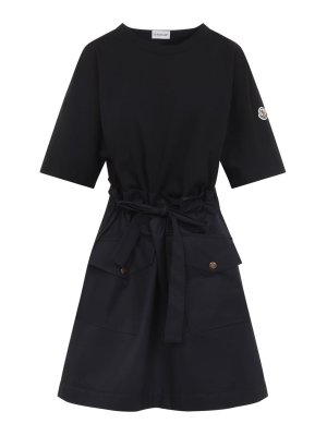 MONCLER: short dresses - Cotton Mini Dress