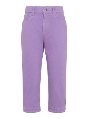 VERSACE: Straight Leg Jeans - Straight Leg Jeans - Metallic