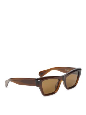 JIL SANDER: Gafas de sol - Gafas De Sol - Marrón