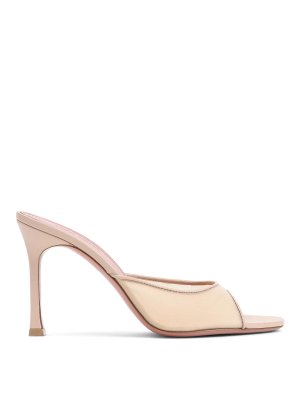 AMINA MUADDI: Mules - Mules - Beige