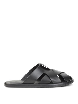 GIORGIO ARMANI: sandals - Leather Sandals