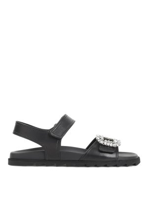 ROGER VIVIER: sandals - Slidy Viv Strass Sandals