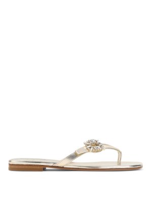 ROGER VIVIER: Chanclas de playa - Chanclas - Marrón
