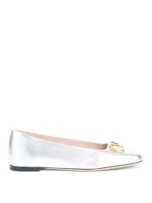 VALENTINO GARAVANI: フラットシューズ - フラットシューズ - 銀