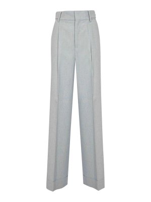 ALBERTA FERRETTI: casual trousers - Viscose and silk blend tweed suit trousers