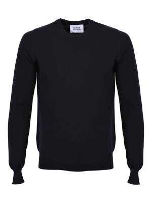 ALPHA STUDIO: Strickpullover mit Rundhalsausschnitt - Rundhalspullover - Blau