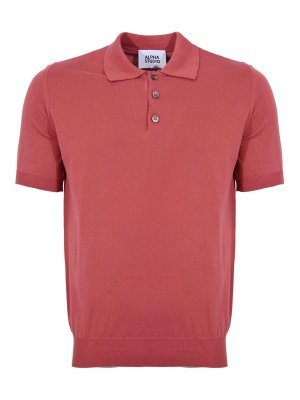 ALPHA STUDIO: polo - Polo In Filato Di Cotone Cipolla