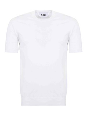 ALPHA STUDIO: Strickpullover mit Rundhalsausschnitt - Rundhalspullover - Weiß