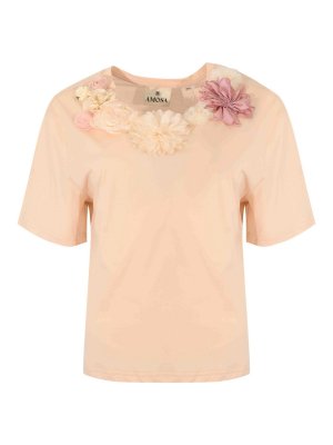 AMOSA: T-shirts - T-Shirt - Beige