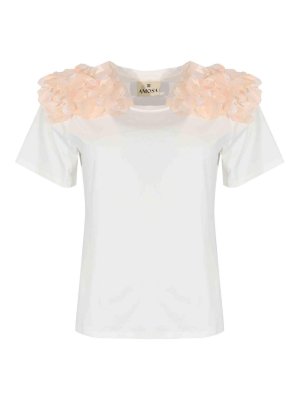 AMOSA: t-shirts - White Cotton Jersey T-Shirt