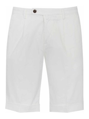 BRIGLIA 1949: Trousers Shorts - Bermuda shorts in milk cotton