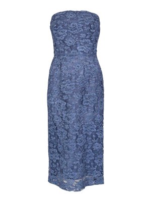 CLIPS: abiti al ginocchio - Vestito A Tubino In Pizzo Di Misto Cotone