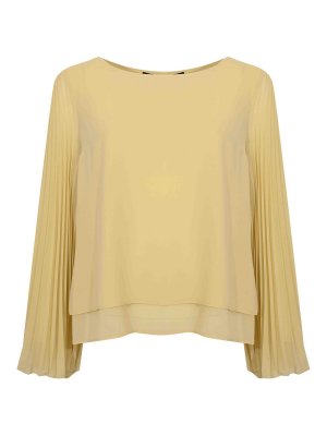 CLIPS: bluse - Blusa Tunica In Tessuto Plissettato Verdino