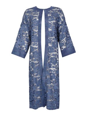 CLIPS: tuniche - Kimono In Pizzo Di Misto Cotone