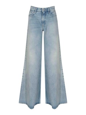 CYCLE JEANS: jeans a zampa - Jeans Asia Flare Fit In Denim Di Cotone Fisso