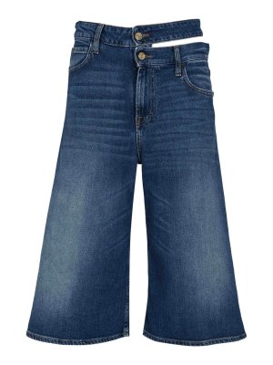 CYCLE JEANS: Trousers Shorts - Bermuda Missy Wide Leg With Double Belt