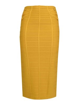 ELISABETTA FRANCHI: Knielange und Midi Röcke - Midirock - Hellgelb