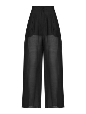 HANITA: casual trousers - Wide tulle trousers