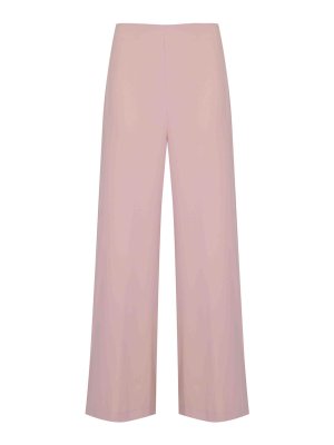 HANITA: casual trousers - Wide crepe trousers