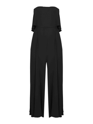 HANITA: jumpsuits - Long Crepe Jumpsuit