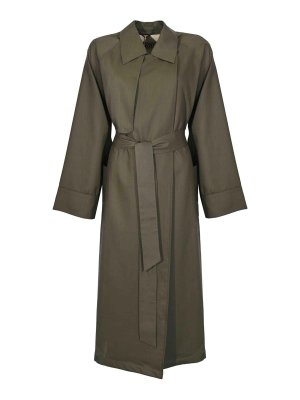 HERNO: trench coats - Wool Muslin Trench Coat