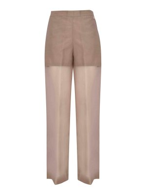HERNO: casual trousers - Semi-transparent silk trousers