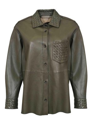 LEATHER AUTHORITY: leather jacket - Essaouira Weaved Jacket In Agave Leather