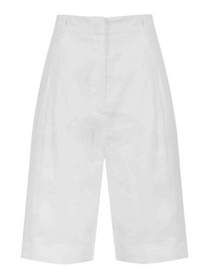 MAX MARA STUDIO: Trousers Shorts - Bermuda Long Mstcaravan In Linen Canvas