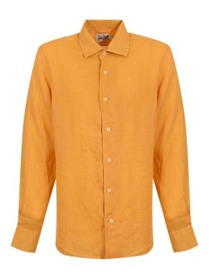 MC2 SAINT BARTH: camicie - Camicia Raphael In Lino Mostarda