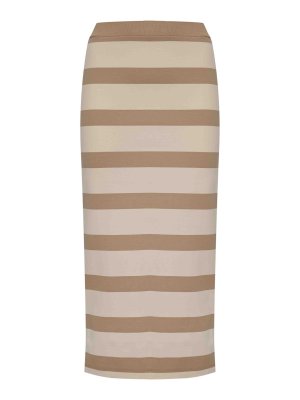 MM6 MAISON MARGIELA: ニーレングススカート＆ミディ丈 - 膝丈/ミディスカート - 白