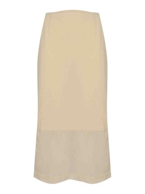 MM6 MAISON MARGIELA: Knee length skirts & Midi - Mmlterzo Longuette Skirt In Cotton Blend