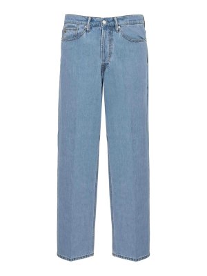 NINE IN THE MORNING: straight leg jeans - Icaro Carrot Five Pocket Jeans In Denim
